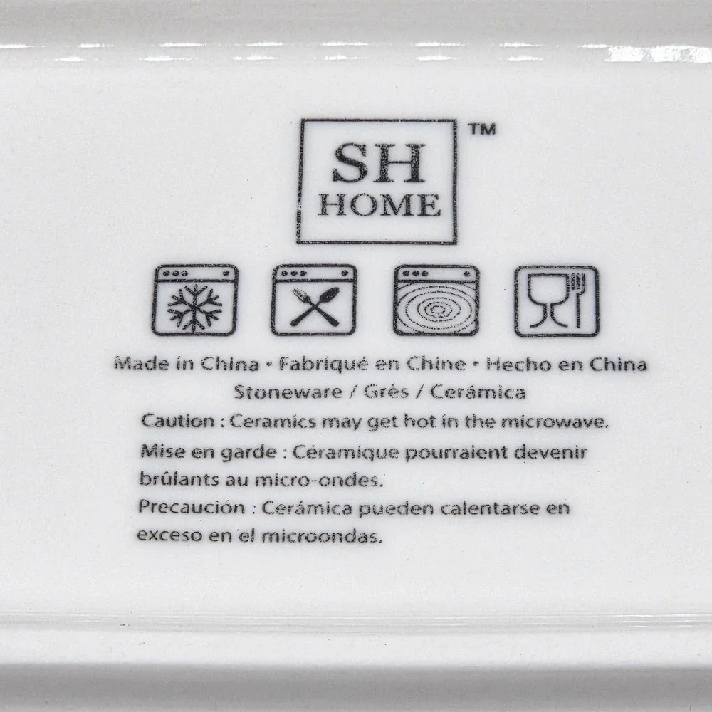 SH Home 5pc Floral Ceramic Sushi Plate Set 11